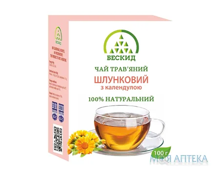 Чай трав`яний Шлунковий з календулою по 100 г у пач. з внут. пак.