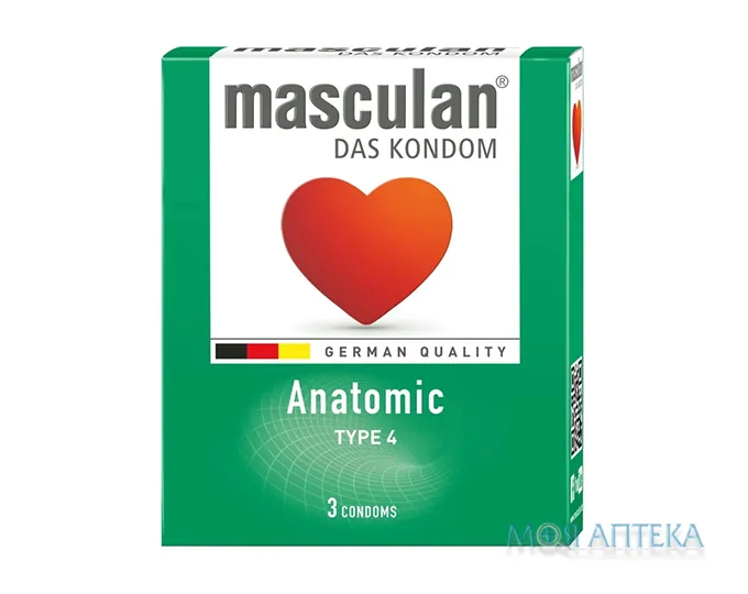 Презервативи Masculan (Маскулан) Anatomic Тип 4 анатомічної форми №3