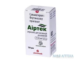 Аіртек аер. д/інг. дозов. 25 мкг/доза + 125 мкг/доза контейнер, 120 доз №1