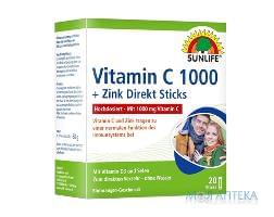 Санлайф (Sunlife) Вітамін C Цинк дірект стік №20
