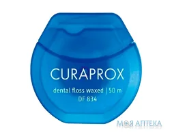 Зубна нитка Curaprox (Курапрокс) вощена з ароматом м`яти 50 м