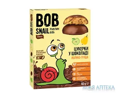 Равлик Боб (Bob Snail) Яблуко-Груша в бельгійському молочному шоколаді цукерки 60 г