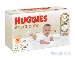 Підгузки Хаггіс (Huggies) Extra Care 3 (6-10 кг) 40 шт.