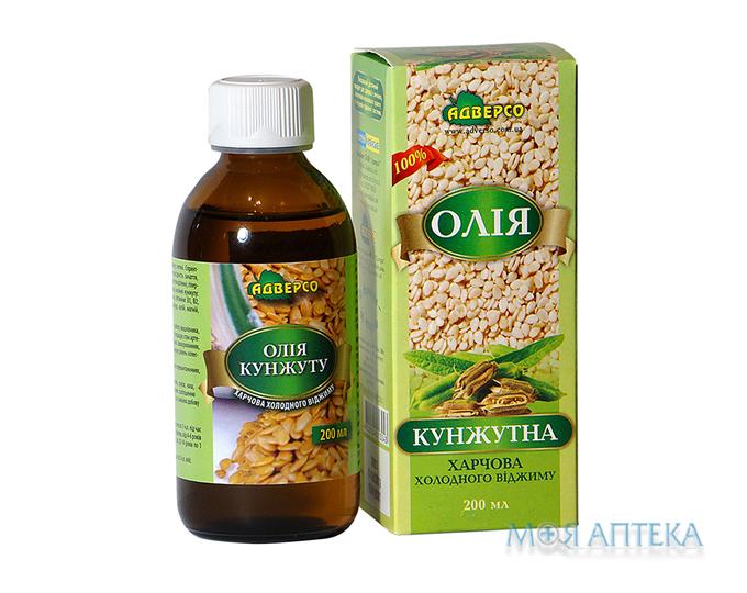 Олія харчова Адверсо кунжутна холодного віджиму, 200 мл