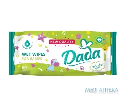 Вологі серветки дитячі Dada (Дада) з алое №60