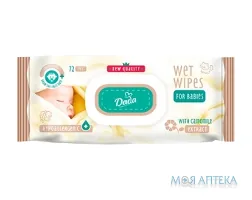 Вологі серветки дитячі Dada (Дада) з ромашкою з клапаном №72