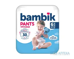 Підгузки-трусики Bambik (Бамбік) 6 (15+ кг) 30 шт.