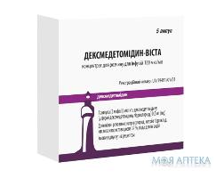 Дексмедетомідин-Віста конц. д/р-ну д/інф. 100 мкг/мл 2 мл амп. №5