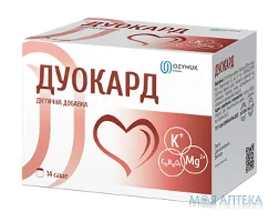 Дуокард порошок д/перор. заст. з підсолоджувачем по 5 г №14 у пак.