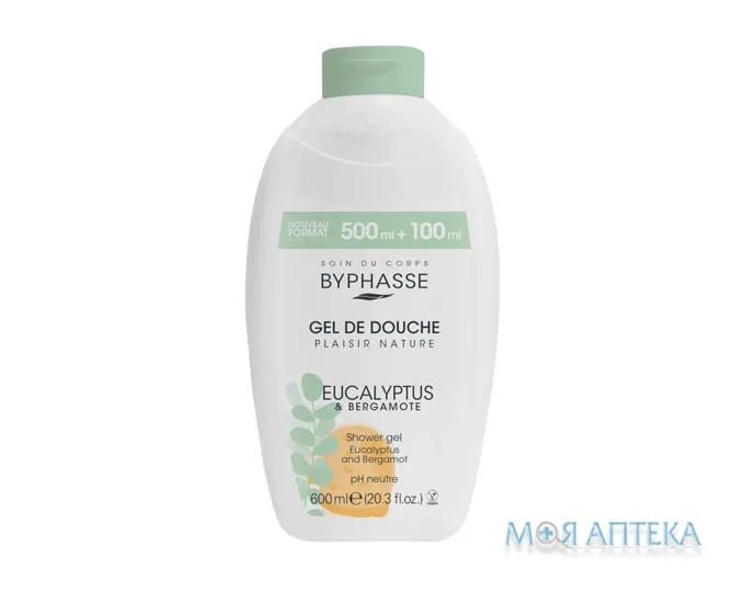 Byphasse (Біфаз) Гель для душу з евкаліптом та бергамотом 600 мл