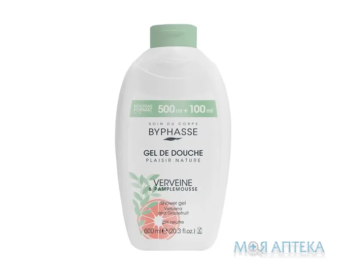 Byphasse (Біфаз) Гель для душу з вербеною та грейпфрутом 600 мл