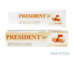 President Clinical Baby (Президент Клінікал Бебі) Зубна Паста Карамель без фтору, з 0 до 3 років, 30 мл