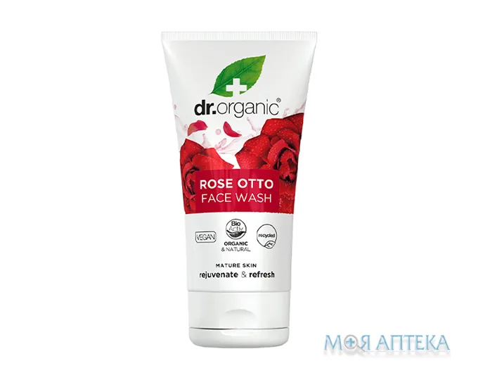 Др. Органік (Dr. Organic) Гель для вмивання з олією троянди Отто очищуючий 150 мл