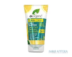 Др. Органик (Dr. Organic) Гель для умывания Skin Clear 5 в 1 для глубокой очистки для жирной кожи 125 мл