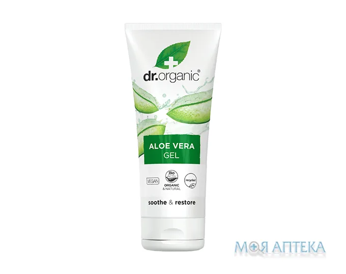 Др. Органік (Dr. Organic) Гель для тіла з алое вера заспокійливий та відновлювальний 200 мл