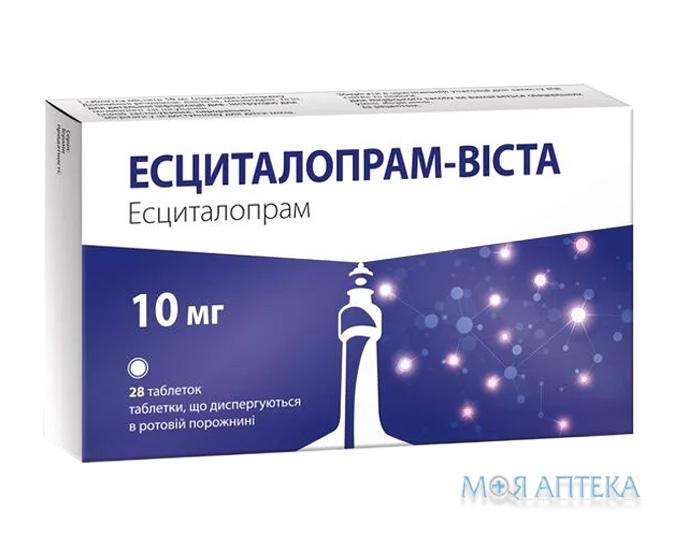 Есциталопрам-Віста табл., дисперг. в рот. порожнині 10 мг блістер №28