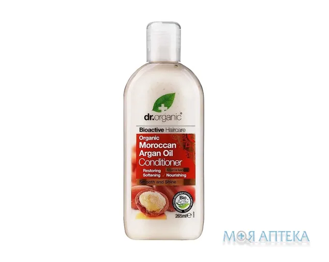 Др. Органік (Dr. Organic) Кондиціонер для волосся з марокканською аргановою олією для сухого та пошкодженого волосся 265 мл