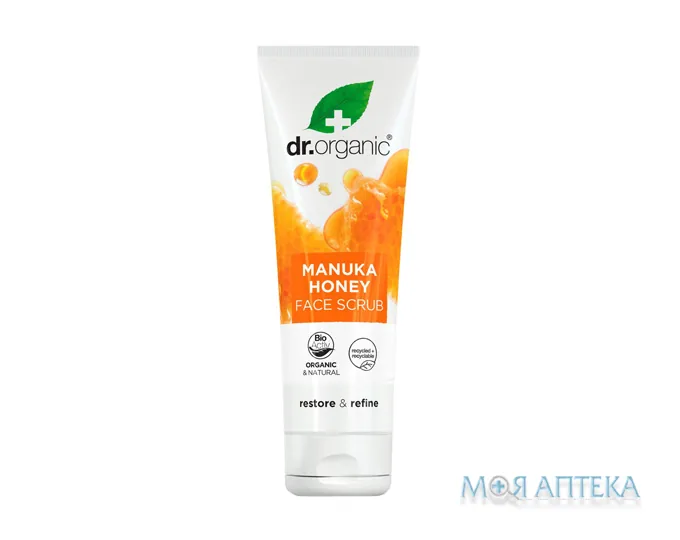 Др. Органік (Dr. Organic) Скраб для обличчя з медом Манука 125 мл