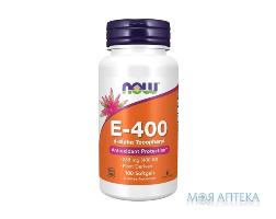 NOW Vitamin E (Вітамін Е) 400 МО капсули №100