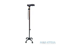 Палиця Інвалідна чотирьохопор.телескоп.з шир.основ. (регул.вис.), тип 1004