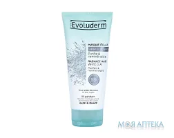 Еволюдерм (Evoluderm) Маска для обличчя для всіх типів шкіри для сяйва обличчя з білої глини 100 мл