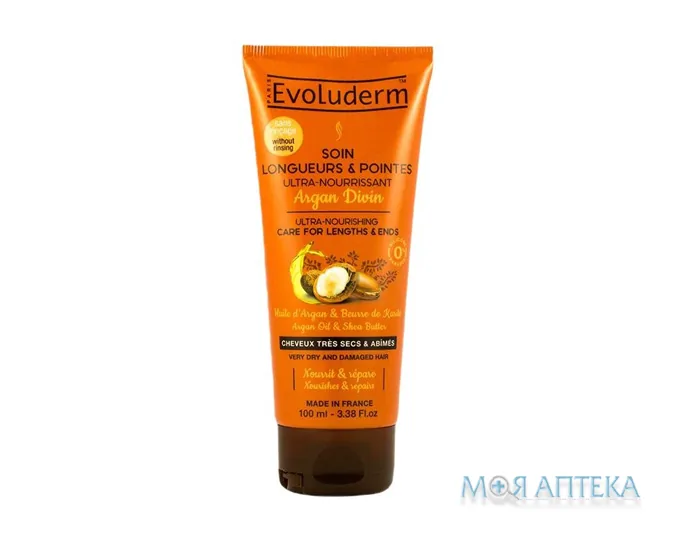 Еволюдерм (Evoluderm) Засіб для кінчиків волосся живильний з аргановою олією 100 мл