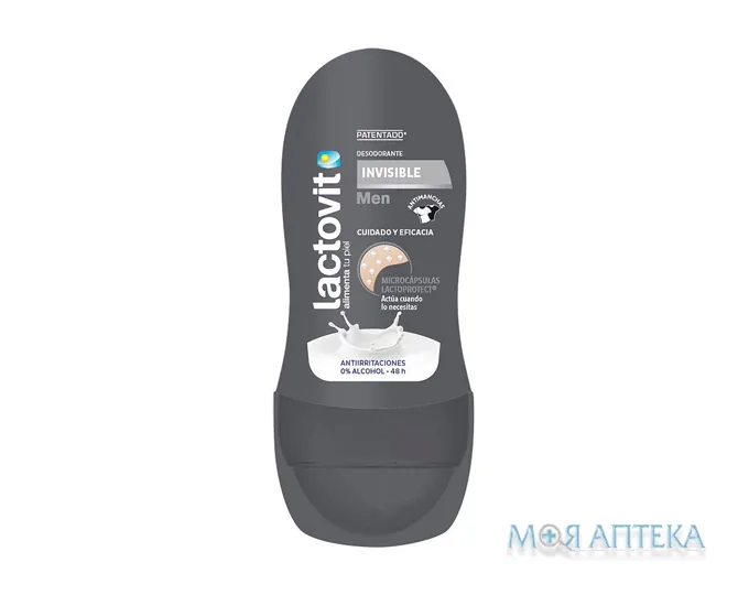 Дезодорант роликовий Lactovit (Лактовіт) Invisible FDA чоловічий, 50 мл