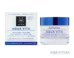 Apivita Aqua Vita (Апівіта Аква Віта) 24 години зволоження Крем для жирної та комбінованої шкіри з авраамовим деревом та прополісом 50 мл