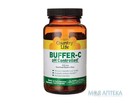 Кантрі Лайф (Country Life) Буфер Вітамін С з контролем рН (Buffer-C Ph Controlled) капсули №120 у флак.