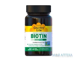 Кантрі Лайф (Country Life) Біотин капс. 5000 мкг фл. №60