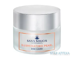 Сан Сусі (Sans Soucis) Крем-догляд для обличчя Illuminating Pearl 24h підтягуючий для сяйва нормальної шкіри 50 мл