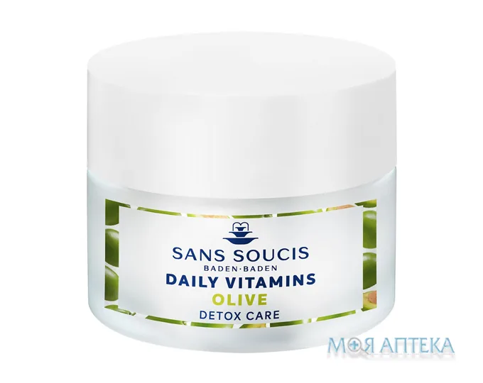 Сан Сусі (Sans Soucis) Крем-догляд для обличчя Daily Vitamins детокс Олива для чутливої шкіри 50 мл