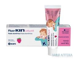 Кин (Kin) Fluor Infantil Зубная паста детская против кариеса клубника 50 мл