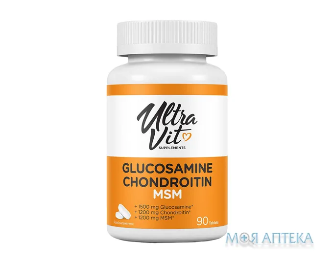 VPLab (ВПЛаб) УльтраВіт Глюкозамін хондроїтин МСМ капсули №90