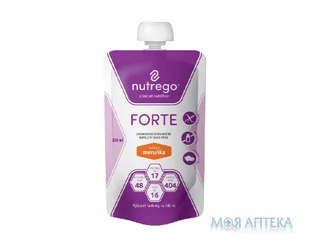 Нутрего (Nutrego) Форте зі смаком абрикоса 200 мл