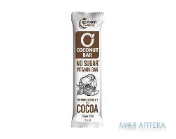БАТОНЧИК КОКОСОВИЙ «ЗДОРОВИЙ ПЕРЕКУС» какао в шоколадній глазурі 40г