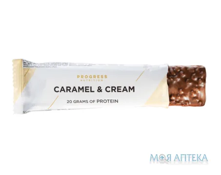 Прогрес Нутрішн (Progress Nutrition) Батончик зі смаком крему та карамелі 60 г