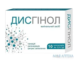 Дисгінол супозиторії вагінальні по 1,9 г №10