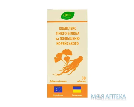 Комплекс Гінкго Білоба та Женьшеню Корейського таблетки №30