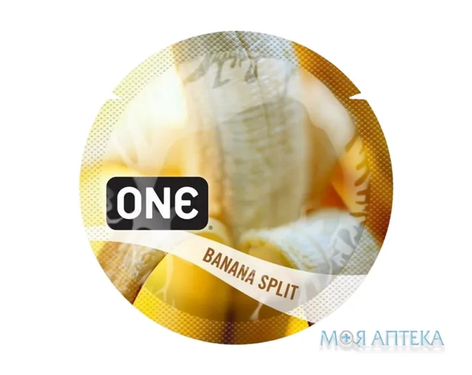 Презервативи One Flavor Waves з ароматом Банановий спліт №1