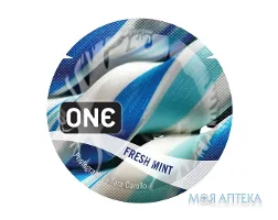 Презервативи One Flavor Waves з ароматом Свіжа м`ята №1
