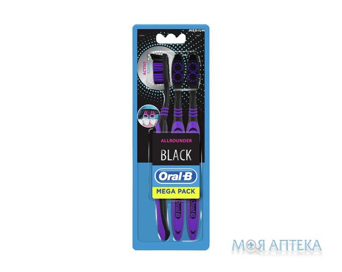 Зубна щітка Oral-B (Орал-Б) Всебічне чищення Чорна середня №3
