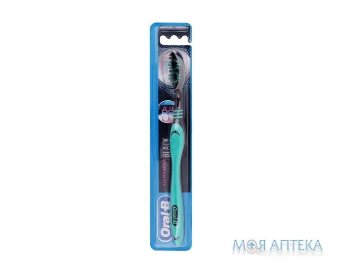 Зубна щітка Oral-B (Орал-Б) Всебічне чищення Чорна середня №1