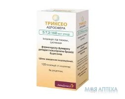 Триксео аеросфера інгаляція п/тиск. 5 мкг/7.2 мкг/160 мкг по 120 доз у конт.