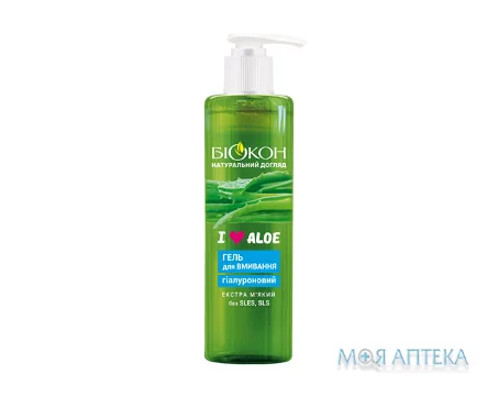 Біокон Гель для вмивання гіалуроновий I love aloe 200 мл