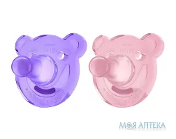 Пустушка силіконова Авент (Avent) SCF194/02 фігурна 0-3 місяців для дівчаток 2 шт