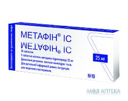 МЕТАФИН IC табл. 25 мг блистер №40