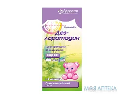 Дезлоратадин сироп 0,5 мг/мл по 100 мл у флак. з доз. шпр.-піпет.