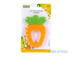 Прорізувач для зубів Baby Team (Бебі Тім) 4021 силіконовий, Морквинка