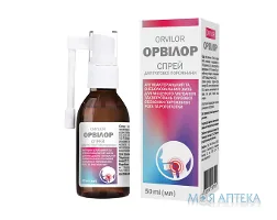 Орвілор спрей д/рот. порож. по 50 мл у флак. з пульвер.